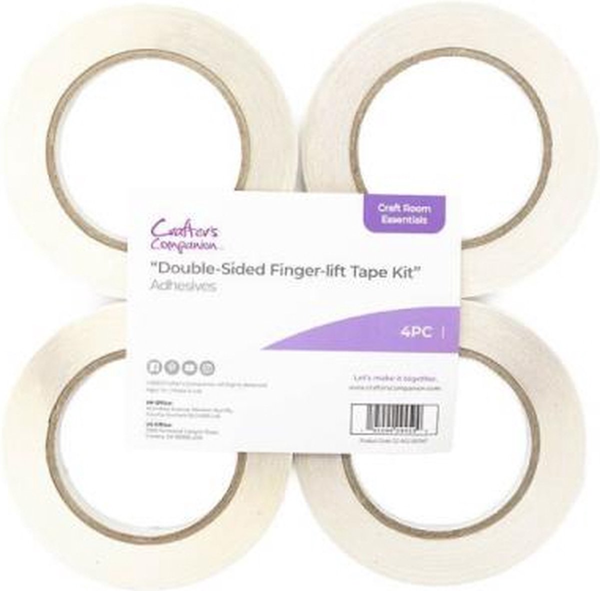 CC - Double Sided Finger Lift Tape - 4 rollen